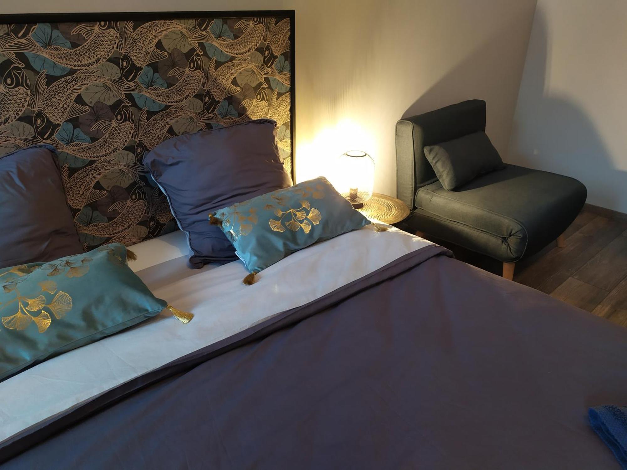 Chambres D'Hotes "Au Pied De La Bealiere" Montpezat-sous-Bauzon Kamer foto